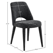 Meridian Furniture Cici Black Fabric Upholstered Dining Chair (Set of 2)
