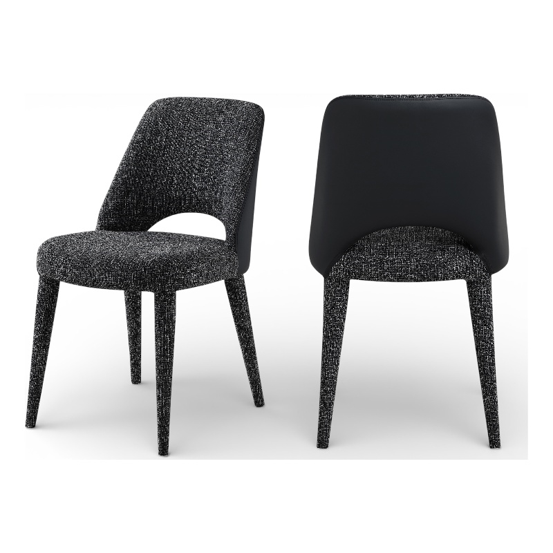 Meridian Furniture Cici Black Fabric Upholstered Dining Chair (Set of 2)