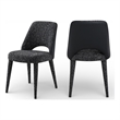 Meridian Furniture Cici Black Fabric Upholstered Dining Chair (Set of 2)