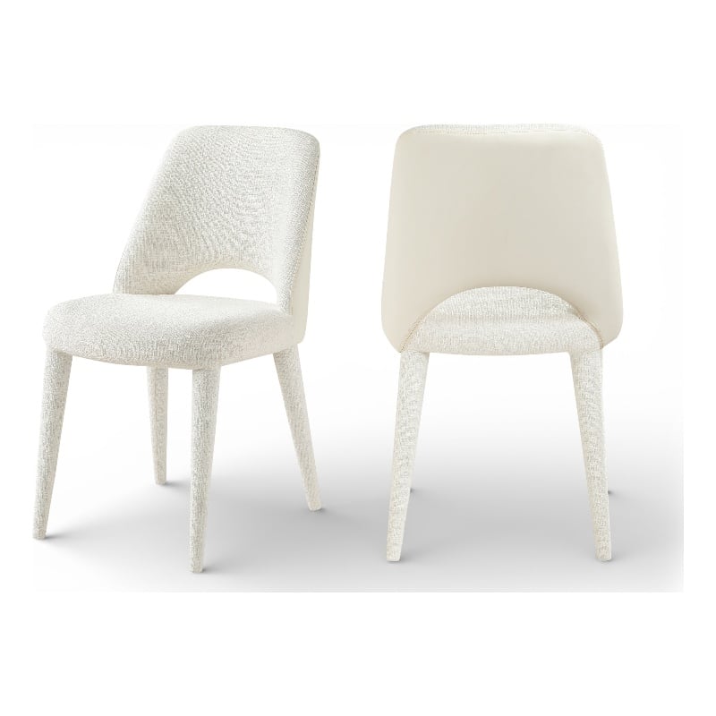 Meridian Furniture Cici Cream Fabric Upholstered Dining Chair (Set of 2)