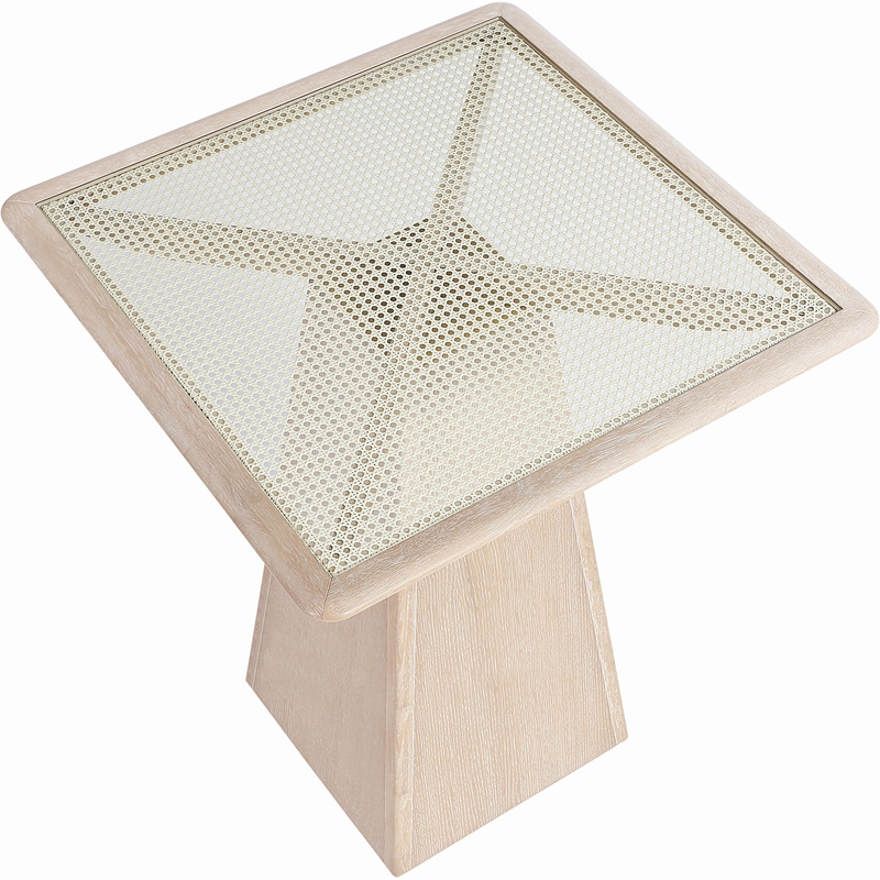 Meridian Furniture Atrium Natural Base With Cane Top Bar Height Table