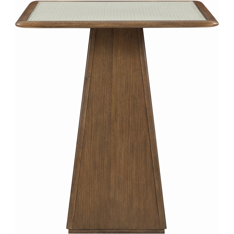 Meridian Furniture Atrium Brown Walnut Base With Cane Top Bar Height Table