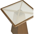 Meridian Furniture Atrium Brown Walnut Base With Cane Top Bar Height Table