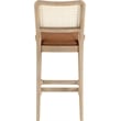 Meridian Furniture Atrium Cognac Cane And Vegan Leather Bar Stool (Set of 2)