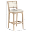 Meridian Furniture Atrium Cream Cane And Vegan Leather Bar Stool (Set of 2)