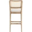 Meridian Furniture Atrium Cream Cane And Vegan Leather Bar Stool (Set of 2)
