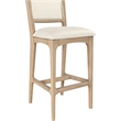 Meridian Furniture Atrium Cream Cane And Vegan Leather Bar Stool (Set of 2)