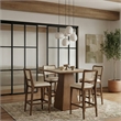 Meridian Furniture Atrium Beige Cane And Vegan Leather Bar Stool (Set of 2)