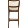 Meridian Furniture Atrium Beige Cane And Vegan Leather Bar Stool (Set of 2)