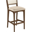 Meridian Furniture Atrium Beige Cane And Vegan Leather Bar Stool (Set of 2)
