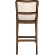 Meridian Furniture Atrium Cream Cane And Vegan Leather Bar Stool (Set of 2)