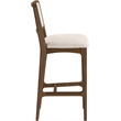 Meridian Furniture Atrium Cream Cane And Vegan Leather Bar Stool (Set of 2)