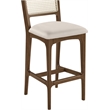 Meridian Furniture Atrium Cream Cane And Vegan Leather Bar Stool (Set of 2)