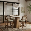 Meridian Furniture Atrium Mint Cane And Vegan Leather Bar Stool (Set of 2)