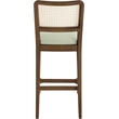 Meridian Furniture Atrium Mint Cane And Vegan Leather Bar Stool (Set of 2)