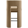 Meridian Furniture Zuno Beige Velvet Performance Fabric Bar Stool (Set of 2)