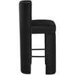 Meridian Furniture Zuno Black Velvet Performance Fabric Bar Stool (Set of 2)