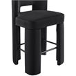 Meridian Furniture Zuno Black Velvet Performance Fabric Bar Stool (Set of 2)