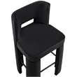 Meridian Furniture Zuno Black Velvet Performance Fabric Bar Stool (Set of 2)