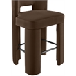 Meridian Furniture Zuno Brown Velvet Performance Fabric Bar Stool (Set of 2)