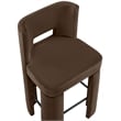 Meridian Furniture Zuno Brown Velvet Performance Fabric Bar Stool (Set of 2)
