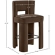 Meridian Furniture Zuno Brown Velvet Performance Fabric Bar Stool (Set of 2)