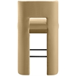 Meridian Furniture Zuno Camel Velvet Performance Fabric Bar Stool (Set of 2)