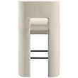 Meridian Furniture Zuno Cream Velvet Performance Fabric Bar Stool (Set of 2)