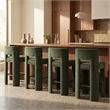Meridian Furniture Zuno Green Velvet Performance Fabric Bar Stool (Set of 2)