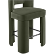 Meridian Furniture Zuno Green Velvet Performance Fabric Bar Stool (Set of 2)