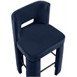 Meridian Furniture Zuno Navy Velvet Performance Fabric Bar Stool (Set of 2)