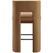 Meridian Furniture Zuno Saddle Velvet Performance Fabric Bar Stool (Set of 2)