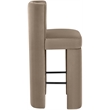 Meridian Furniture Zuno Taupe Velvet Performance Fabric Bar Stool (Set of 2)