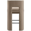 Meridian Furniture Zuno Taupe Velvet Performance Fabric Bar Stool (Set of 2)