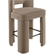 Meridian Furniture Zuno Taupe Velvet Performance Fabric Bar Stool (Set of 2)