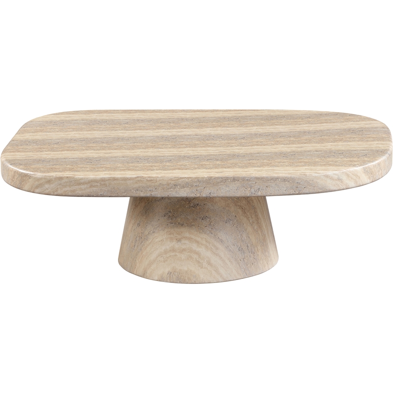 Meridian Furniture Prato Travertine Concrete Indoor/Outdoor Coffee Table
