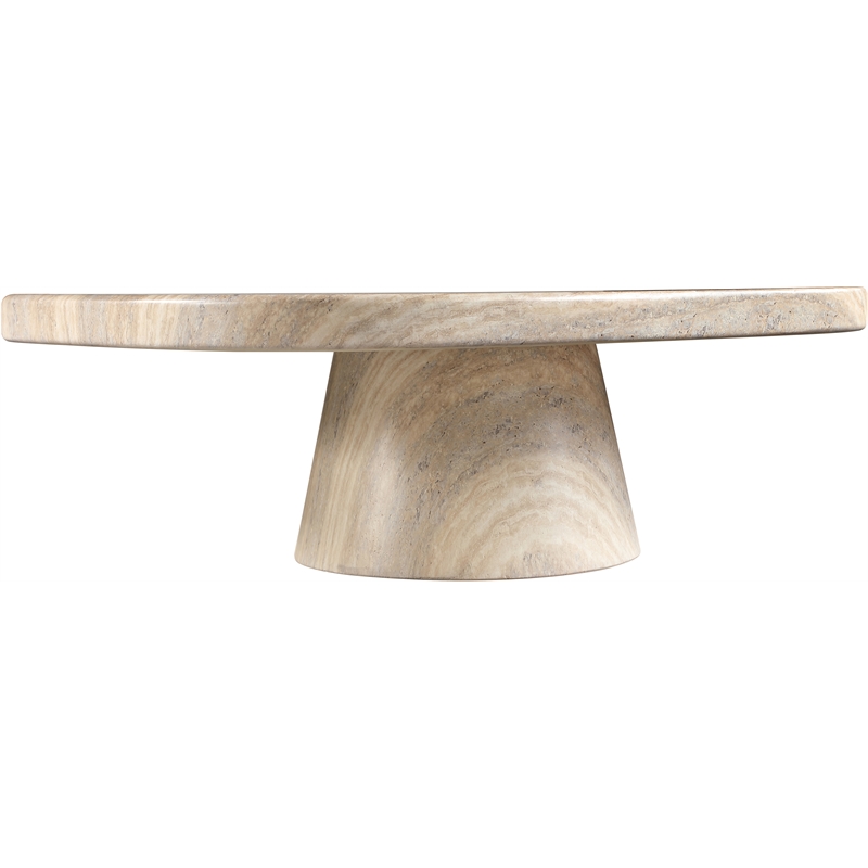 Meridian Furniture Prato Travertine Concrete Indoor/Outdoor Coffee Table