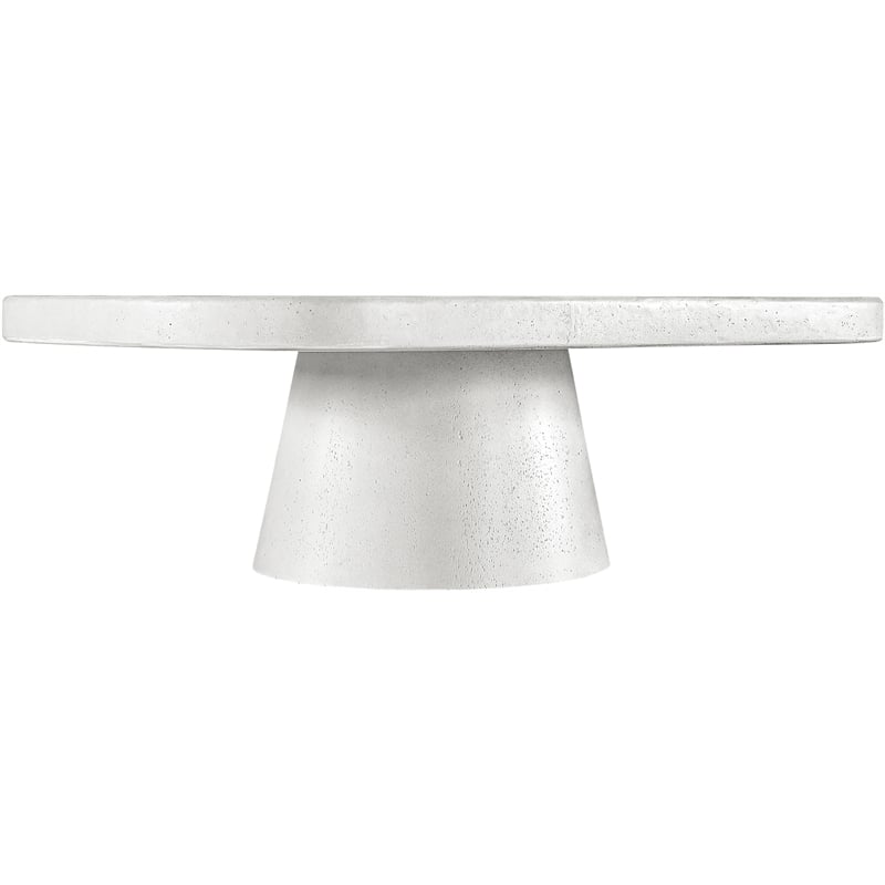 Meridian Furniture Prato White Concrete Indoor/Outdoor Coffee Table