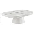 Meridian Furniture Prato White Concrete Indoor/Outdoor Coffee Table