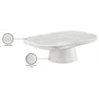 Meridian Furniture Prato White Concrete Indoor/Outdoor Coffee Table