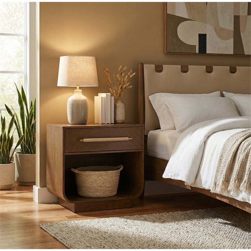 Meridian Furniture Sorell Brown Solid Wood Night Stand