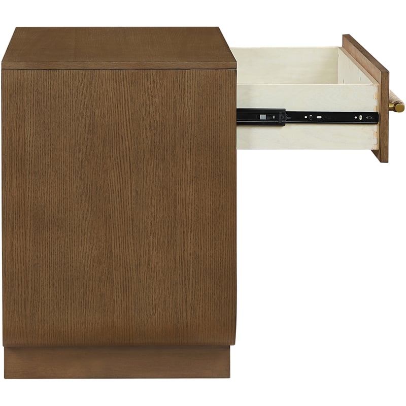 Meridian Furniture Sorell Brown Solid Wood Night Stand