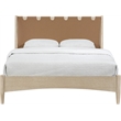 Meridian Furniture Santos Brown Vegan Leather Headboard And Wood Full Bed