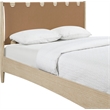 Meridian Furniture Santos Brown Vegan Leather Headboard And Wood Full Bed