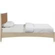 Meridian Furniture Santos Brown Vegan Leather Headboard And Wood King Bed