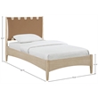 Meridian Furniture Santos Brown Vegan Leather Headboard And Wood Twin Bed
