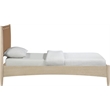 Meridian Furniture Santos Brown Vegan Leather Headboard And Wood Twin Bed