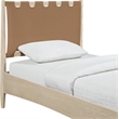 Meridian Furniture Santos Brown Vegan Leather Headboard And Wood Twin Bed