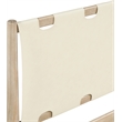 Meridian Furniture Santos Cream Vegan Leather Headboard And Wood King Bed