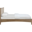Meridian Furniture Santos Beige Vegan Leather Headboard And Wood Full Bed